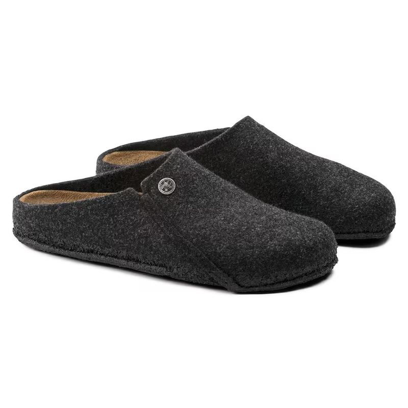 Birkenstock Zermatt Anthrazite tøffel ullfleece normal